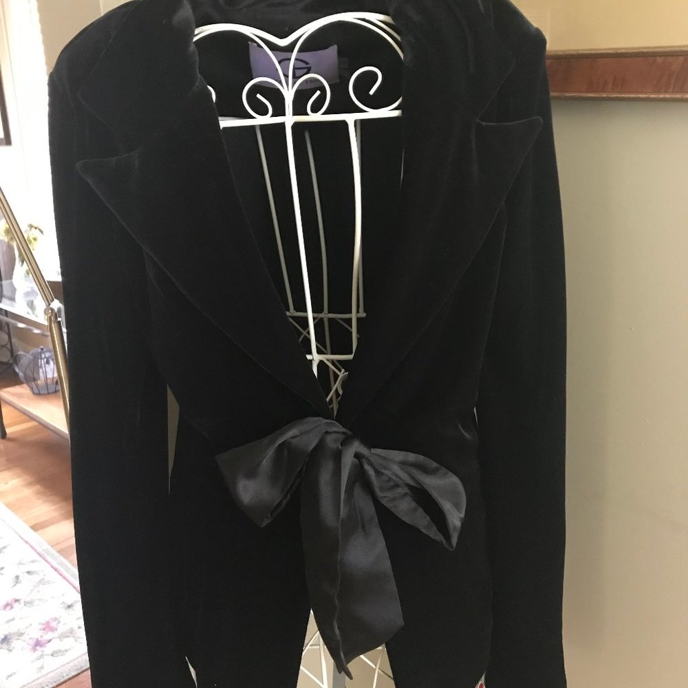 JS Collection Black "Velvet' Blazer